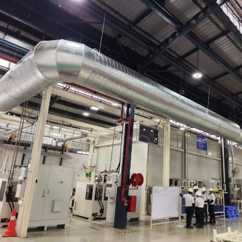 Ducting work detail