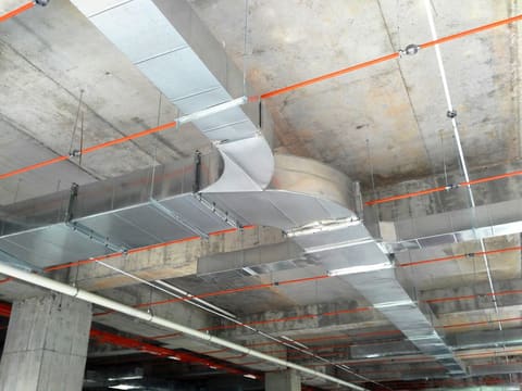 Commercial ducting installation