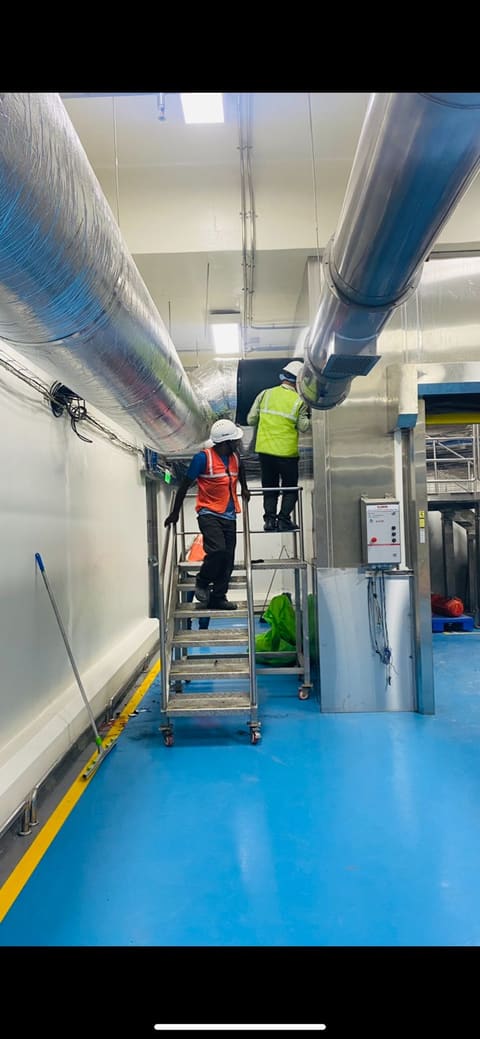 Cool Air Enterprises field work - on-site installation